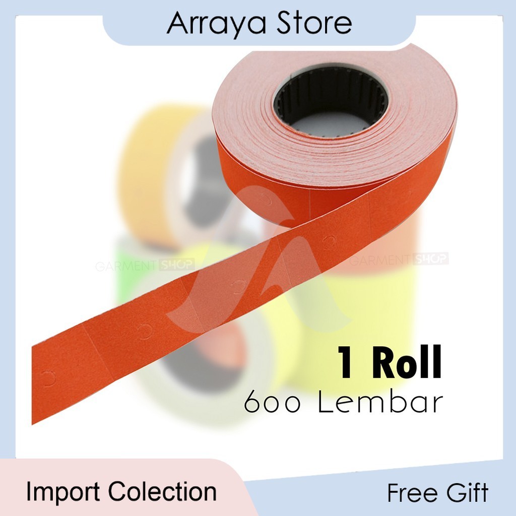 

ISI LABEL HARGA ALAT PRICE LABELLER REFILL REFIL 2 BARIS WARNA - WARNI 【Arraya Shop】