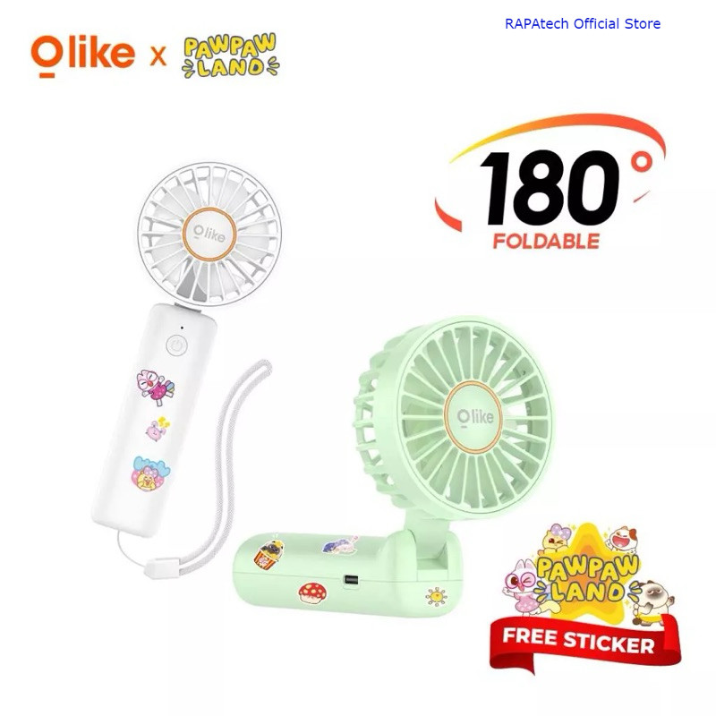 Olike PF1S Mini Fan Folding Portable Fan Kipas Angin Lipat Portabel 2000mAh Original