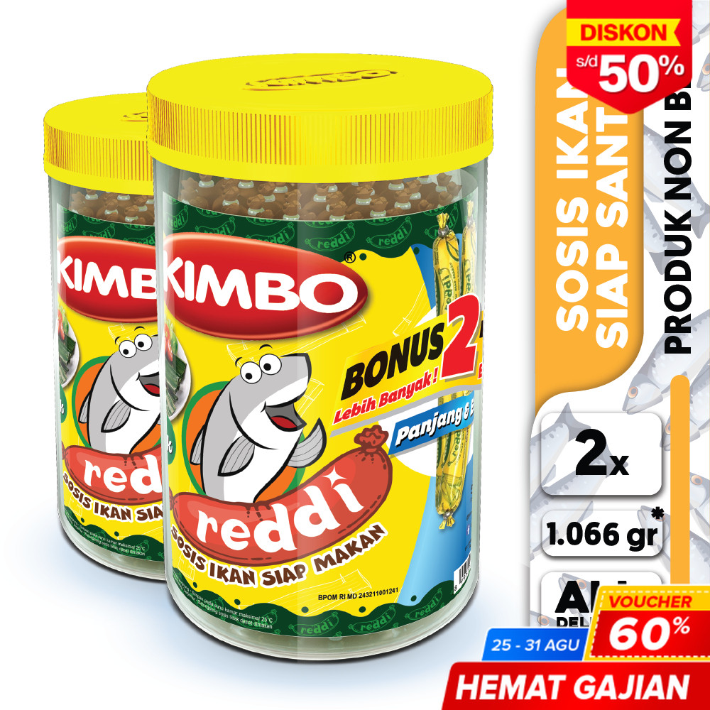 

KIMBO Reddi Sosis Ikan Rasa Otak-otak Toples Twin Pack