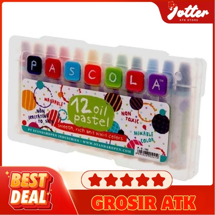 

PASCOLA OIL PASTEL 12 COLOR STANDARD | Jotter GROSIR ATK