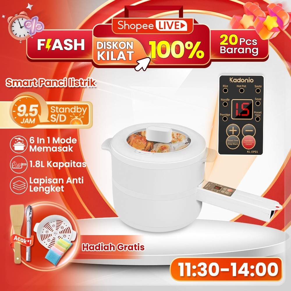 Panci Listrik Serbaguna Low Watt Anti Lengket Multifungsi