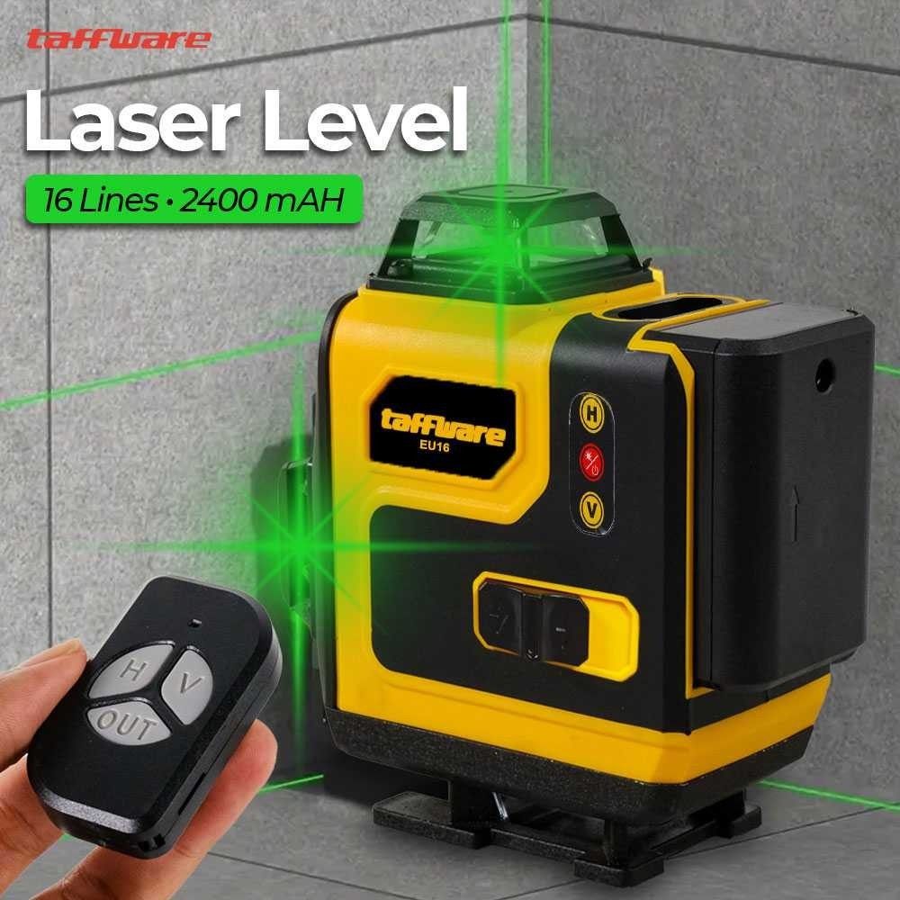 

Taffware Laser Level Green Beam 16 Lines 4D Leveling Ground and Wall - EU16