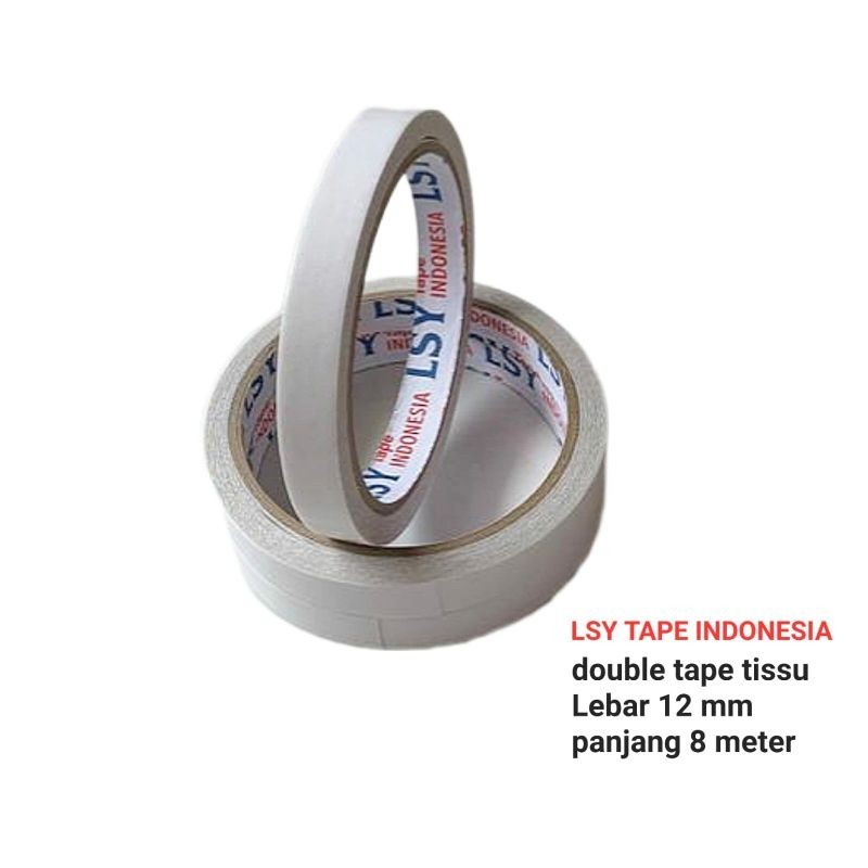 

double tape 12MM x 10yard full LSY TAPE INDONESIA