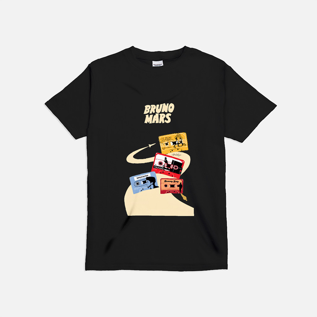 Cotton T-Shirt PREMIUM Kaos Bruno Mars - Talking To The Moon / Kaos Konser Bruno Mars / Kaos Bruno P