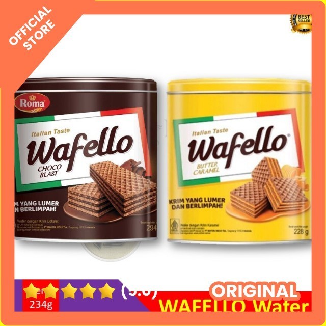 

ROMA WAFELLO WAFER Kaleng Choco Blast - Butter Caramel