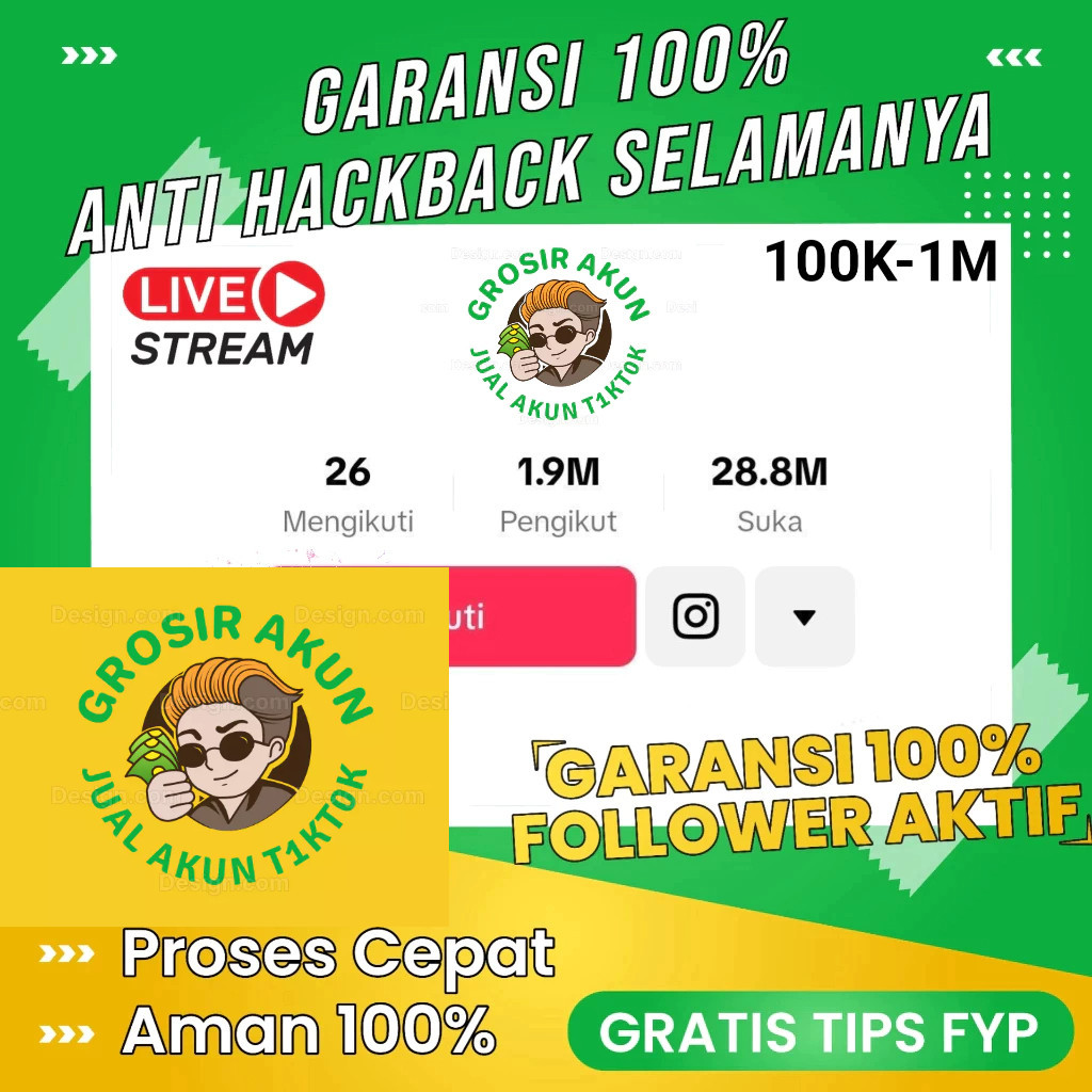 Jual AKUN TikTok TokTok Affiliate Follower Followers Followrs TT Murah FYP Shop Tik Tok Follow Real 