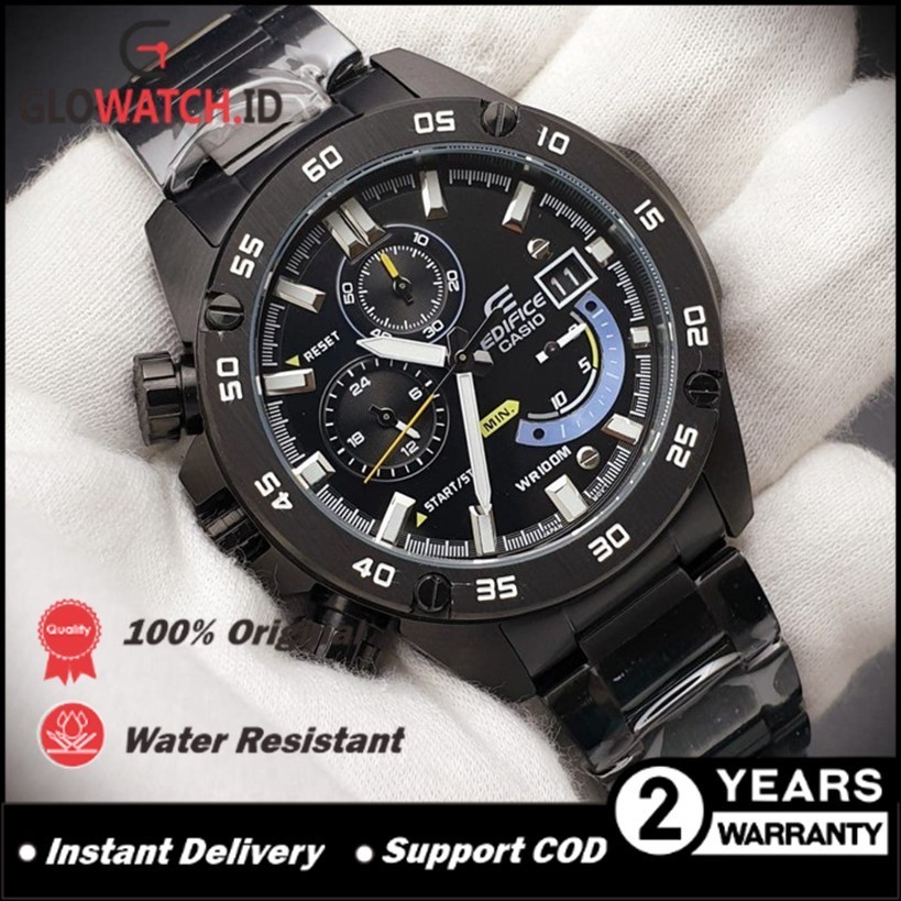 [Promo] Jam Tangan Pria Edifice EFR-558BP-1AV / EFR558BP-1AV Stainless Steel Original Casio (Garansi