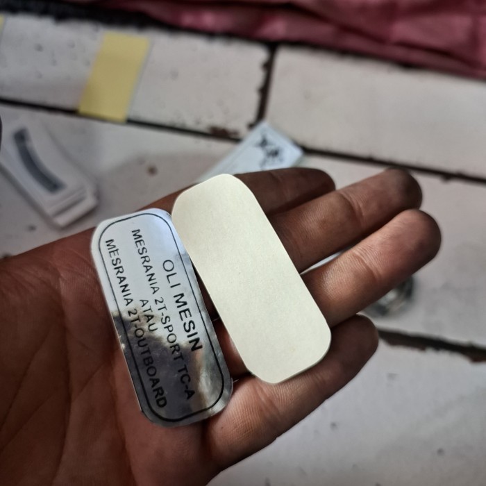 sticker pakai oli mesin / oli campur vespa px excel corsa baru