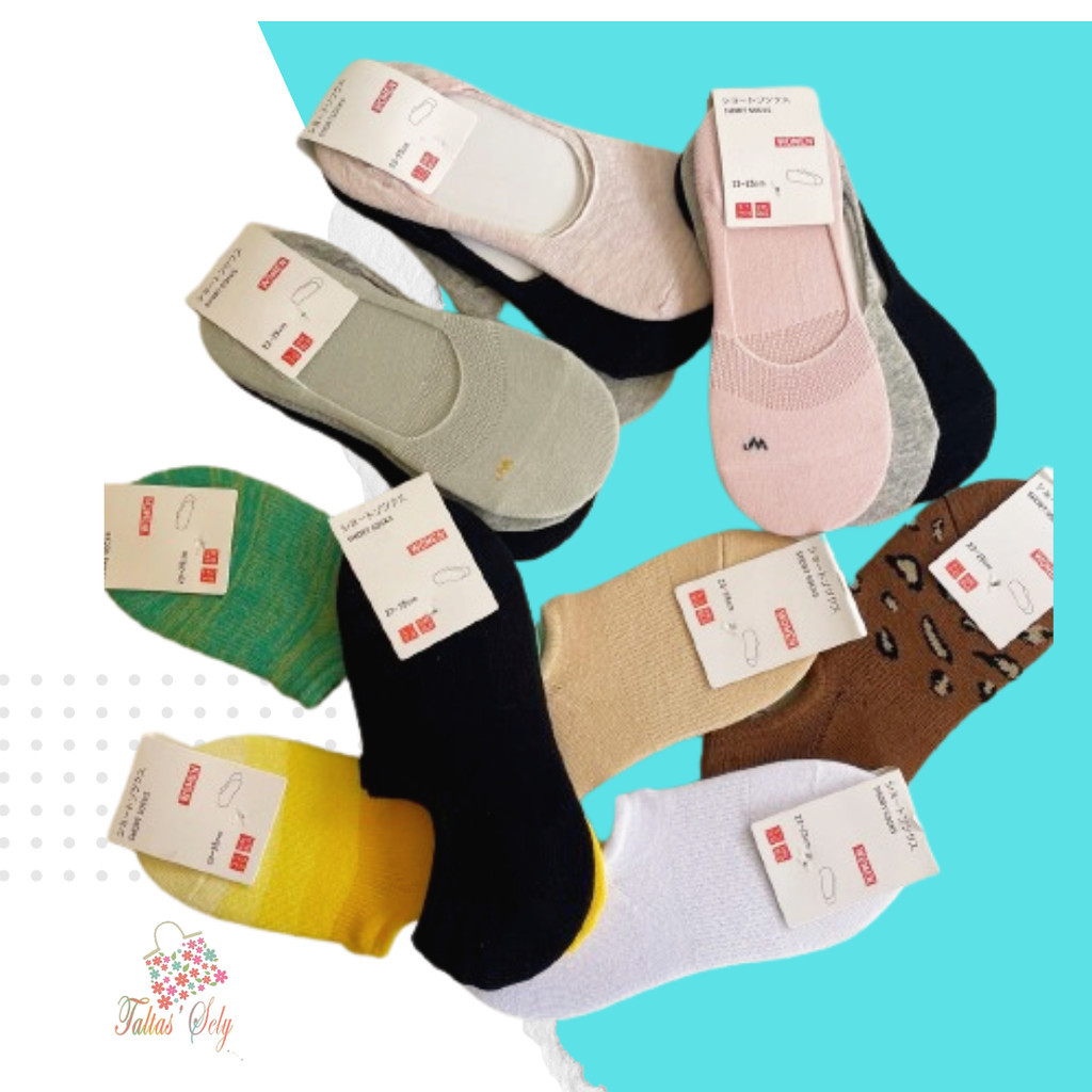 3 Pasang Kaos Kaki Pendek Wanita Bawah Mata Kaki  Hidden Socks Japan Style  Uniqlo