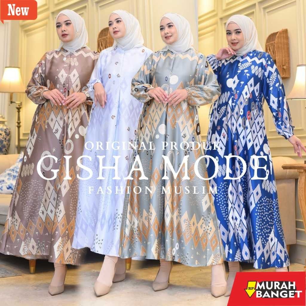 gamis kekinian tahun 2024 Gamis BRESYA Silk Premium Terbaru |Gamis Motif Bunga Terbaru | Gamis Motif