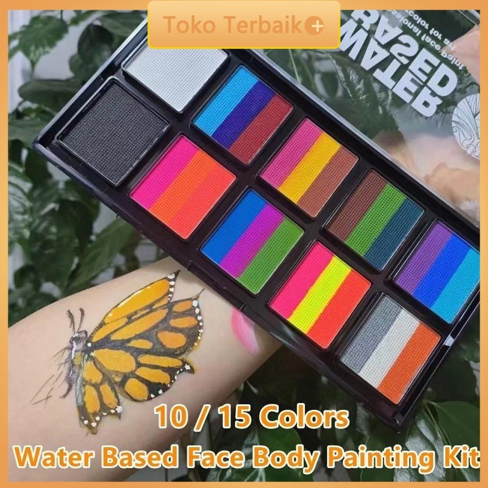 

face painting make up 10 warna free brush body paint beauty art supplies stationery