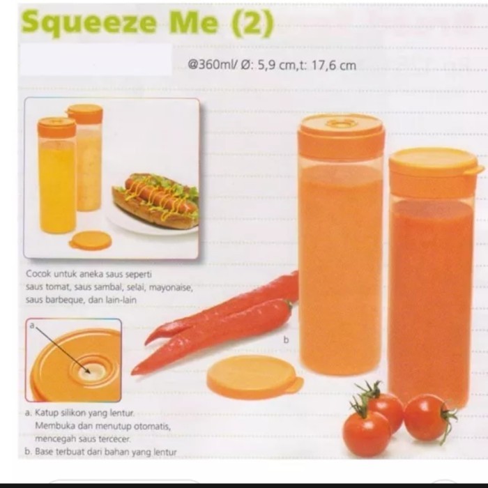 Tupperware Squeeze Me Wadah Saos Kecap sambal Limited edition - 1 pcs