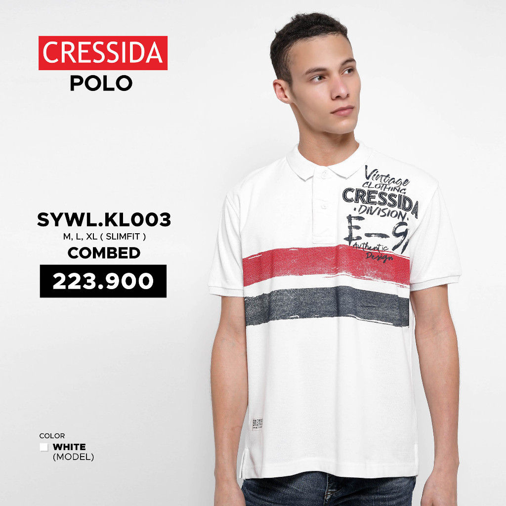 Polo Shirt Cowok Kaos Kerah Cressida Original - SYWL.KL003