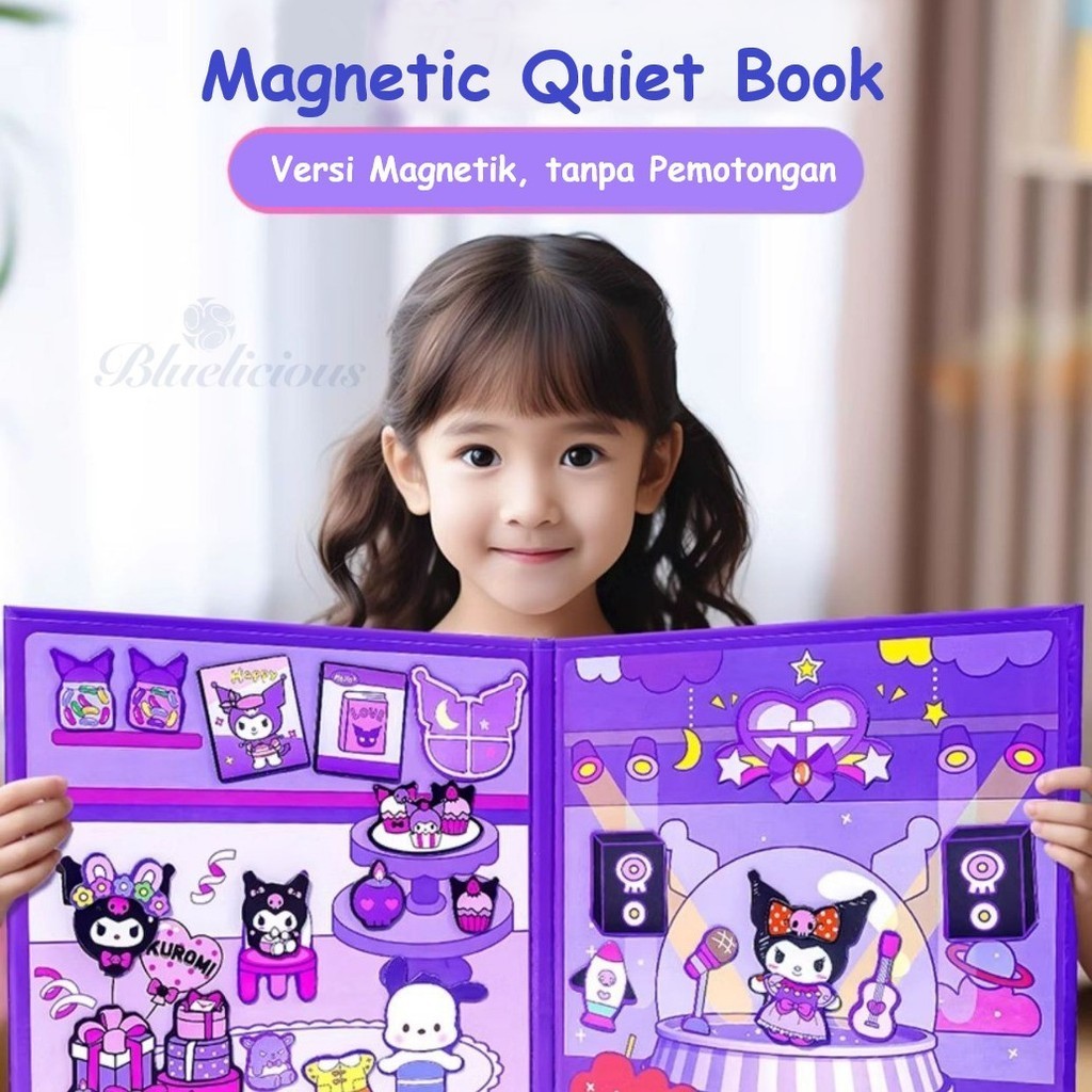 DIY Magnetic Quiet Book Sanrio Busy Book Paper Doll Magnet Book Kuromi