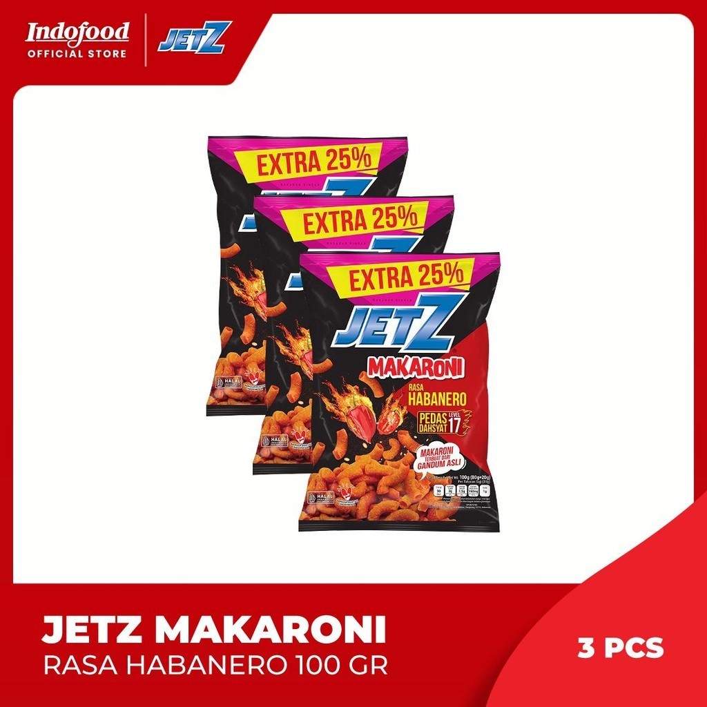 

3 pcs - Jetz Makaroni Habanero 100 gr