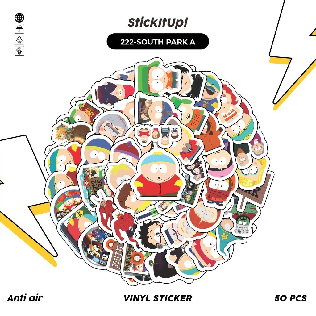 

COD✨ 50 Pcs Stiker Pack Graffiti Motif Kartun South Park Lucu Aesthetic Vynil Waterproof untuk Freebies Sticker Buku Journal Casing HP Laptop