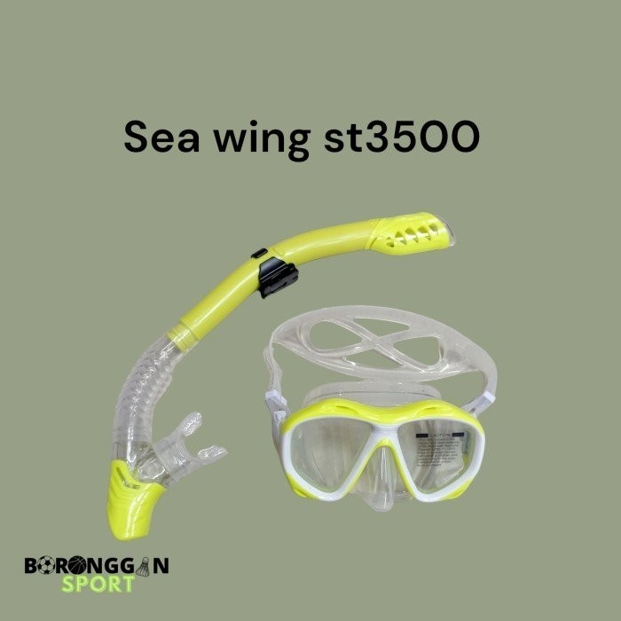 Snorkeling set Sea Wing ST3500 - kuning topi renang olahraga air