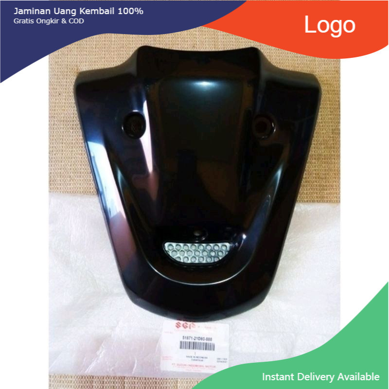 panel dada depan dasi tameng depan satria r satria s 2 tak lumba  warna hitam putih biru