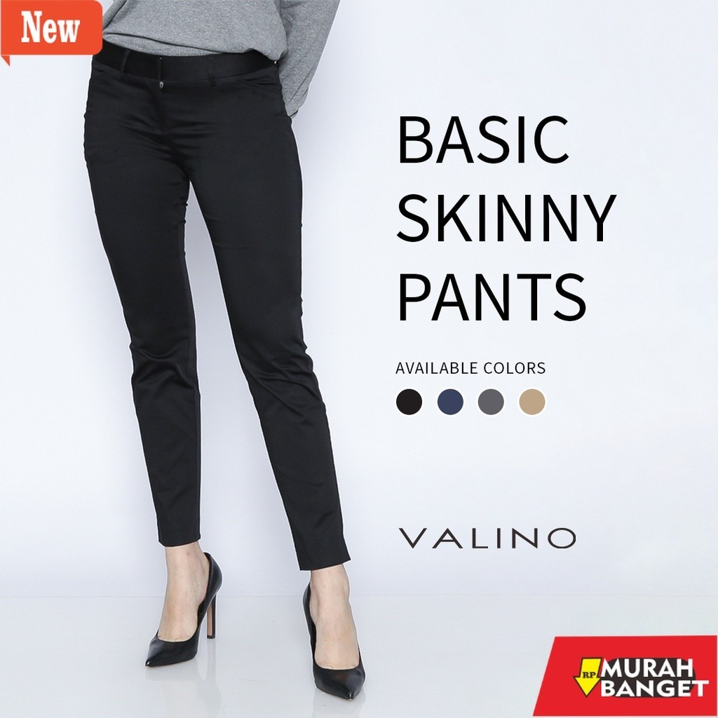 Celana panjang wanita yg lagi viral- VALINO LADIES Celana Panjang Basic Wanita (4 Pilihan Warna)