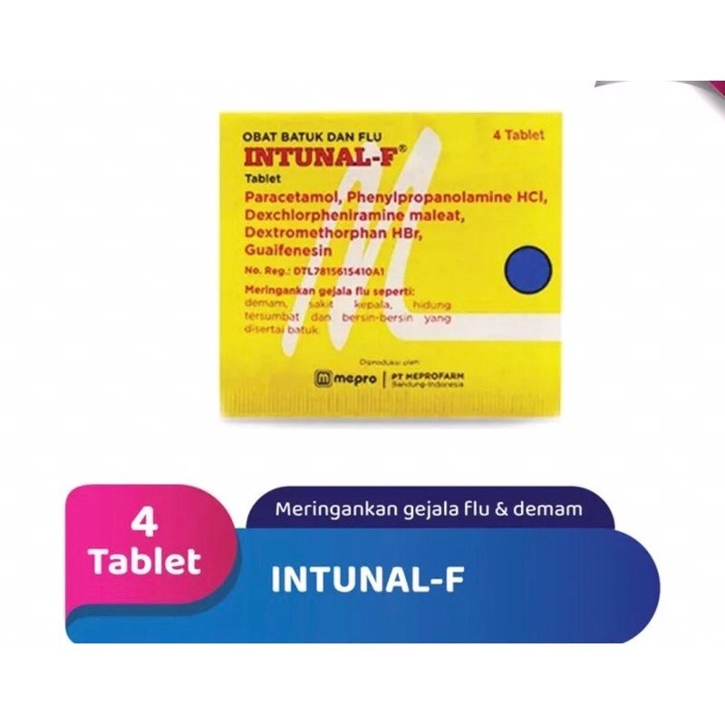 ( 3 LEMBAR ) Intunal F Tablet isi 4 Per Lembar / TM