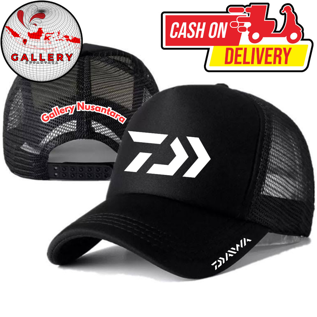 Gallery Nusantara Topi Trucker DAIWA - Topi Distro DAIWA Logo - Topi DAIWA Premium - Topi Pria Dewas