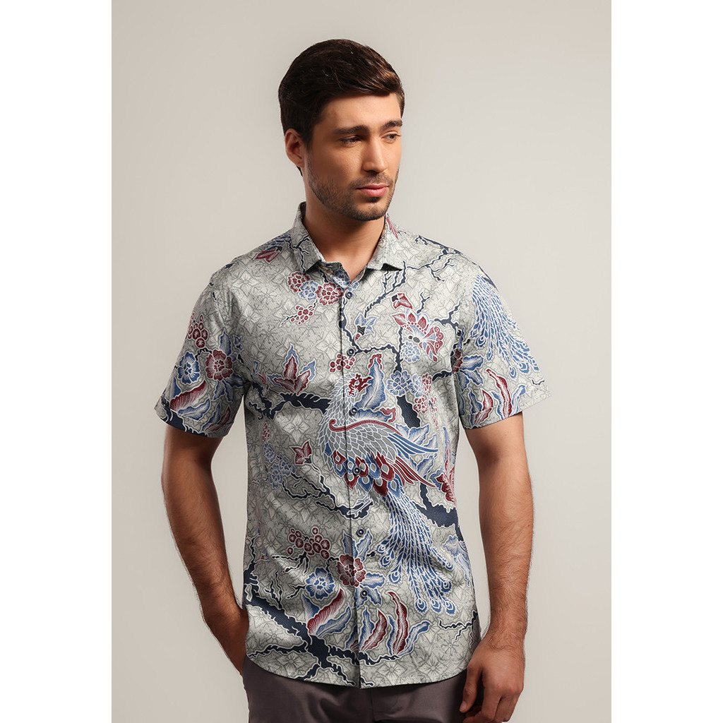 MOC - Kemeja Batik Pria Lengan Pendek Narada - Green