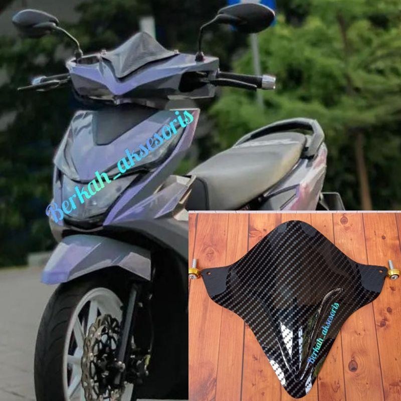 PAKET LENGKAP VISOR CARBON BEAT FI NEW PLUS SPION X1