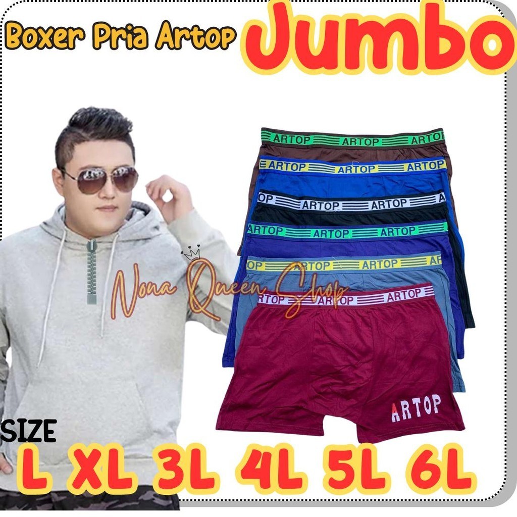 1 PCS BOXER CELANA DALAM CD PRIA COWOK LAKI LAKI DEWASA ARTOP IMPORT BOXER PRIA BIG SIZE JUMBO