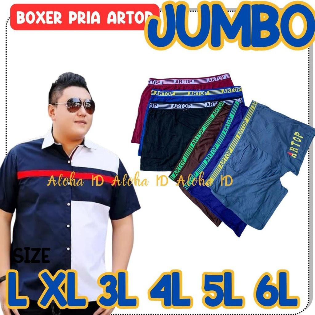 1 PCS BOXER CELANA DALAM CD PRIA COWOK LAKI LAKI DEWASA ARTOP IMPORT MELAR BOXER PRIA BIG SIZE JUMBO