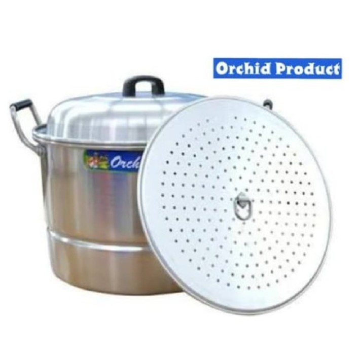 ORCHID Panci Serbaguna Kecil Langseng Kukusan Alumunium / Dandang Langseng Serbaguna 1 Liter Tebal