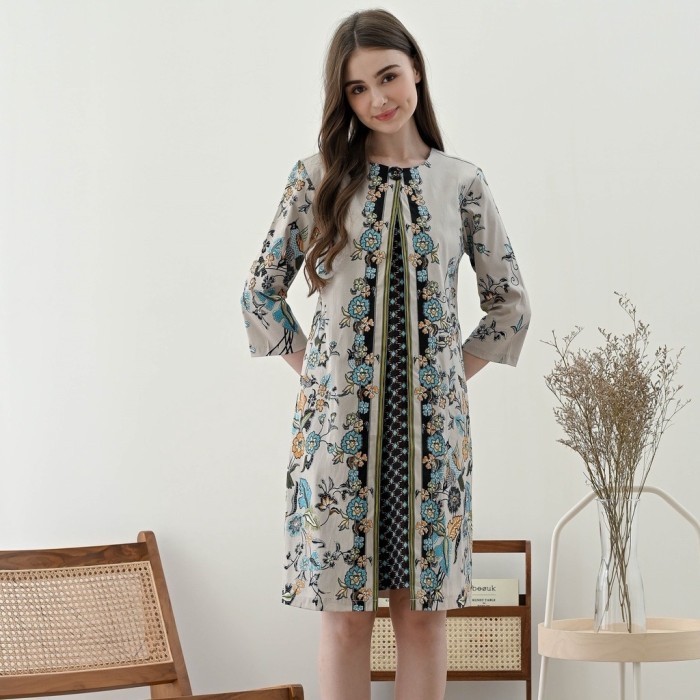 DRESS BATIK WANITA JUMBO / BAJU COUPLE KONDANGAN / BAJU LEBARAN - Standar