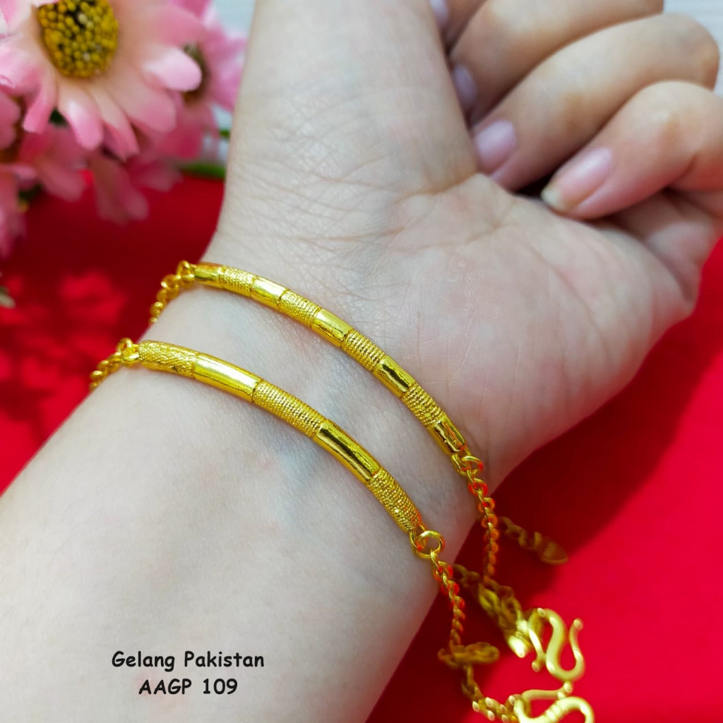 Gelang Tangan / Gelang Pakistan / Gelang Rantai Emas / Gelang Bambu AAGP109