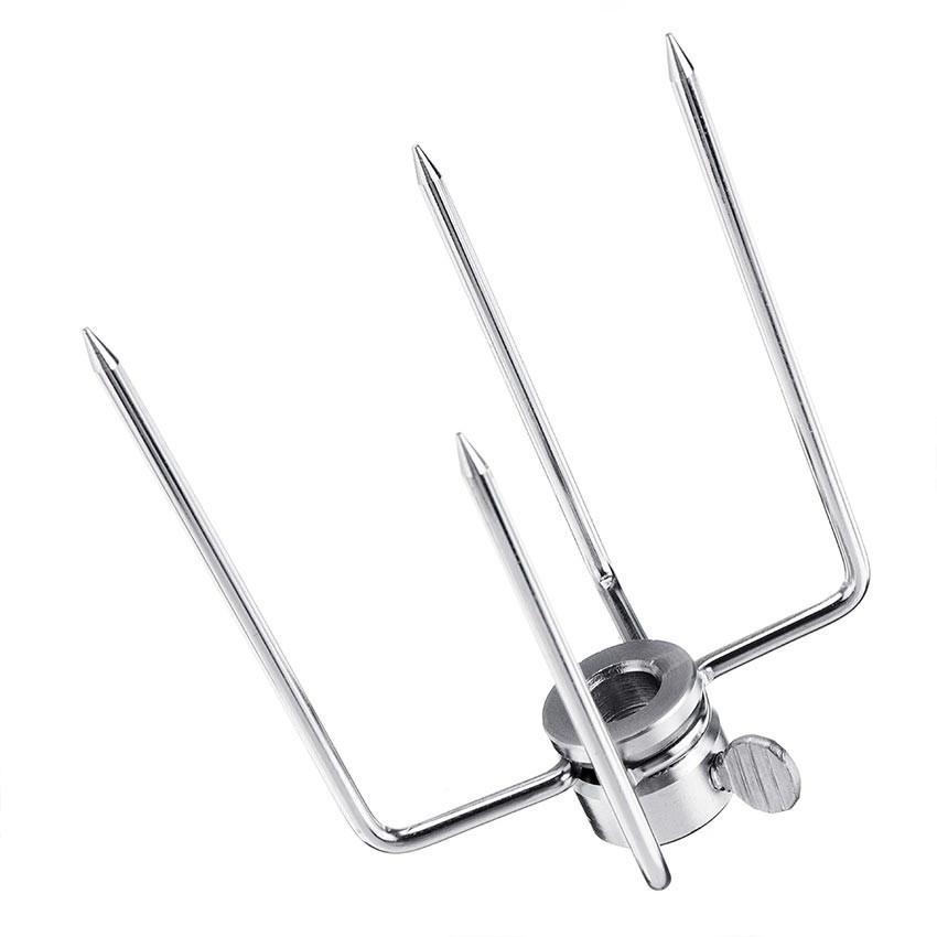 Berputar BBQ Fork Garpu Ayam Daging Panggang Besar Stainless Steel Forks Daging Panggang Alat