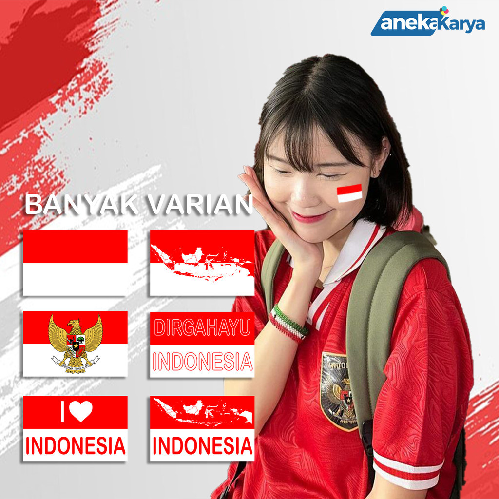 

Aneka Sticker Pipi Bendera Merah Putih Isi 10pcs Tempelan Indonesia 17 Agustus