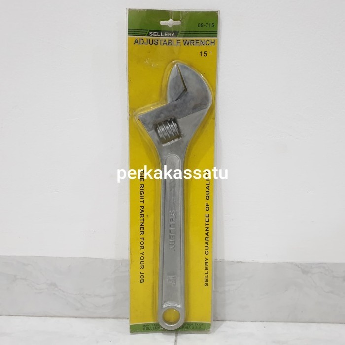 KUNCI INGGRIS 15" SELLERY 89-715 ADJUSTABLE WRENCH 375MM 15 INCI