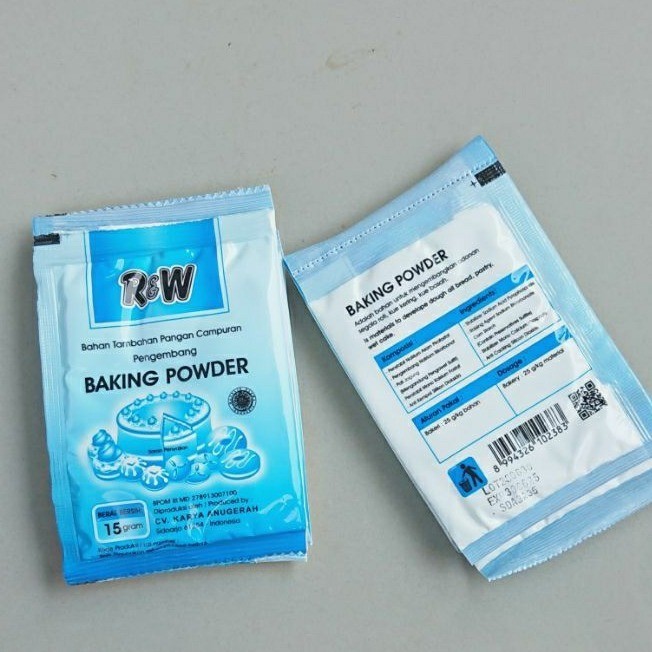 

RW Baking Powder bahan baking Pengembang Kue Rajawali R&W RW 15 g Biru Double Acting 1 Pack