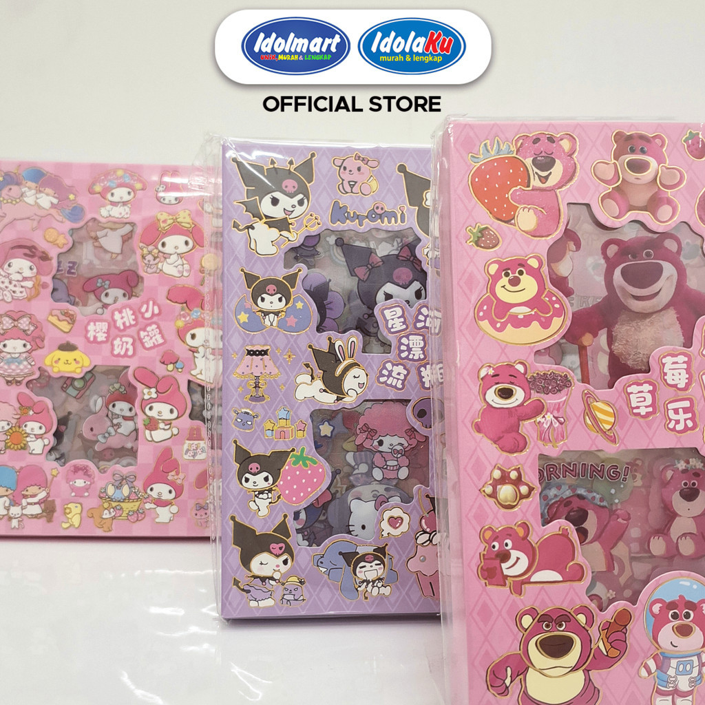 

IDOLMART Stiker Isi 100 Pcs Motif Kartun Kuromi Lotso My Melody Stiker Anti Air DIY Bandung
