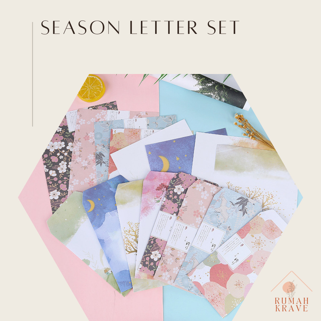 

RUMAH KRAVE - Kertas Surat dan Amplop Season Style Set A5