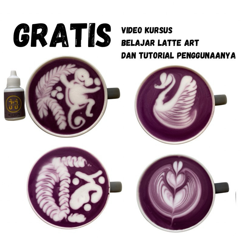 JM17H JJ LATTE ART LIQUID CAIRAN PENGGANTI SUSU UNTUK LATIHAN MENGGAMBAR LATTE ART BUKAN UNTUK DI KO
