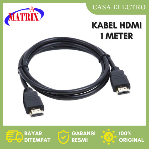 Kabel HDMI 1 Meter / Kabel HDMI TO HDMI 1 Meter / Kabel HDMI 1 Meter / Kabel HDMI Hitam / Kabel HDMI