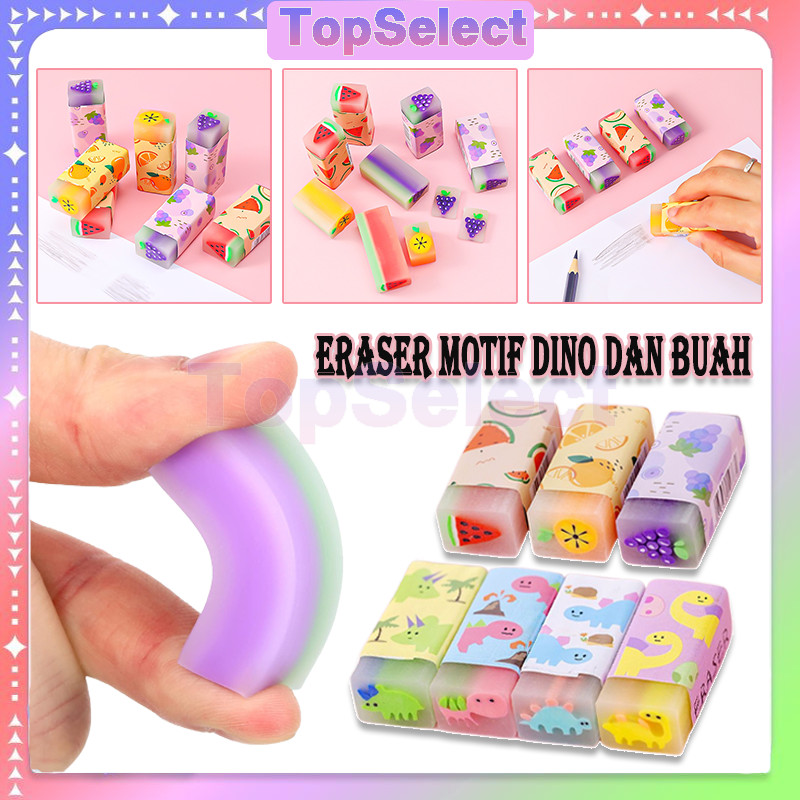 

Penghapus Pensil Karakter Buah Dinosaurus Lucu /Eraser Pensil Motif Buah Random/Eraser Penghapus Karakter Dinosaurus /Fruits Eraser /Little Dinosaur Eraser/Kartun Motif Eraser Unik Lucu