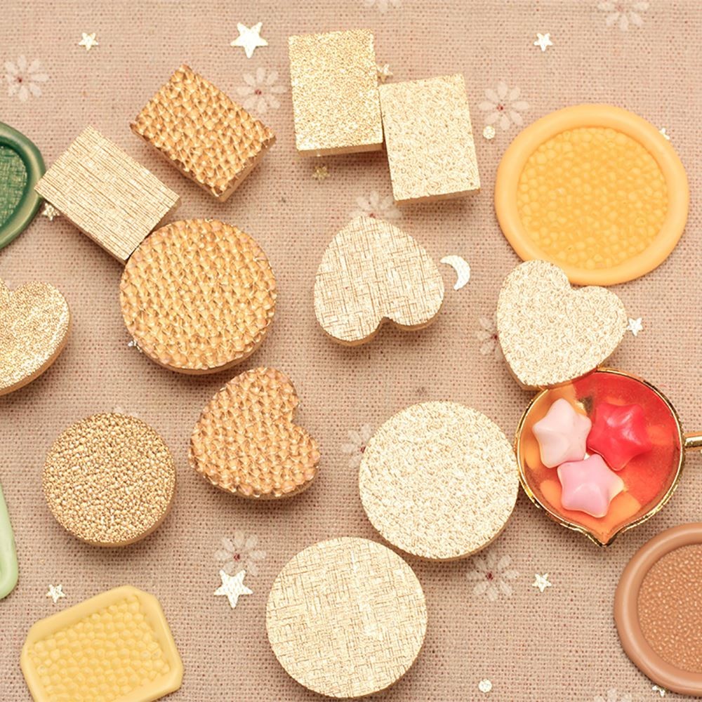 

Blank Frosted Stamp Head Retro Fire Paint Seal Wax Heads DIY Scrapbooking Decoration Envelope Christmas Invitation Wax Sealing