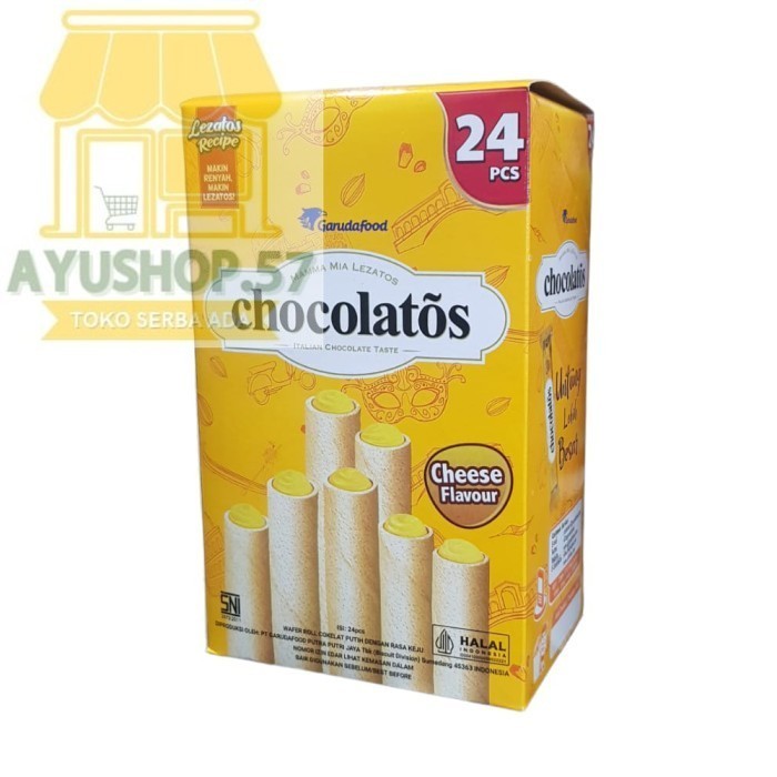 

CHOCOLATOS WAFER ROLL LONG KOTAK - CHEESE - AYUSHOP57