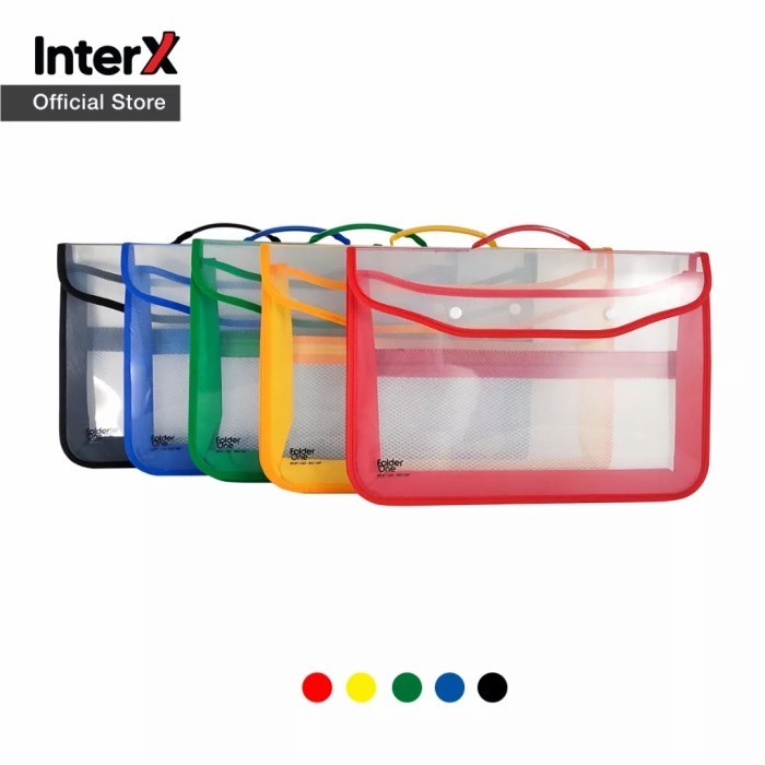 

Map Plastik zipper tenteng kancing 2 / School bag Folder one