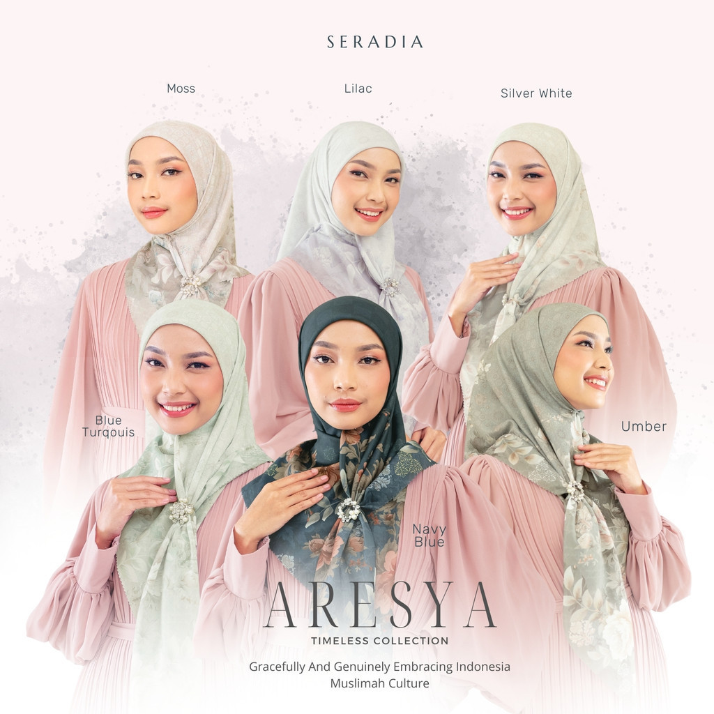Seradia Hijab - Segi Empat Motif Aresya - Timeless Collection