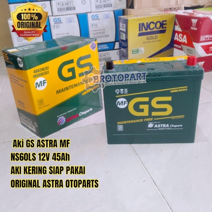 Aki Mobil Hyundai Accent Verna, Cakra, Creta Matrix GS ASTRA NS60LS MF Aki Kering ORIGINAL