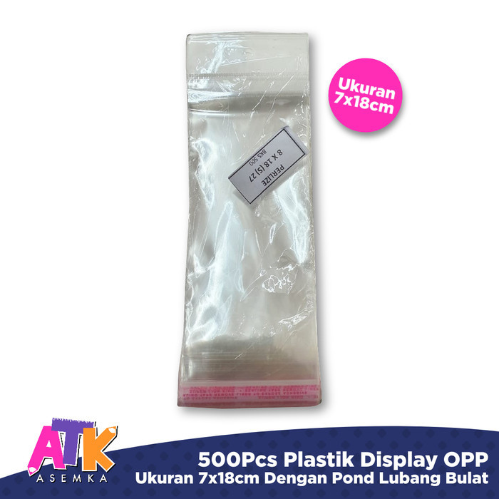 

500pcs Plastik Display 7x18cm OPP Gantung / Pajangan