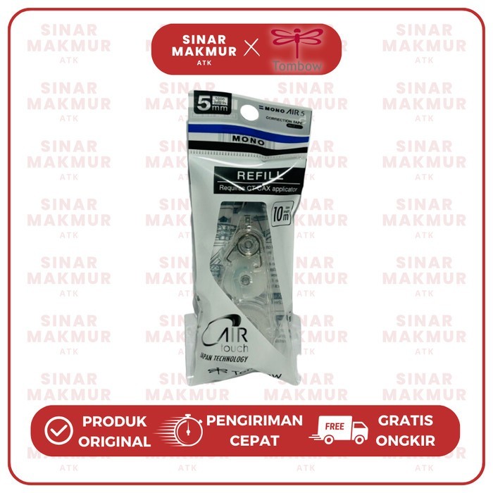 

Refill Correction Tape/Isi Ulang Tipex Kertas Mono Air 5 CT-CAR Mono Tombow (Pcs)