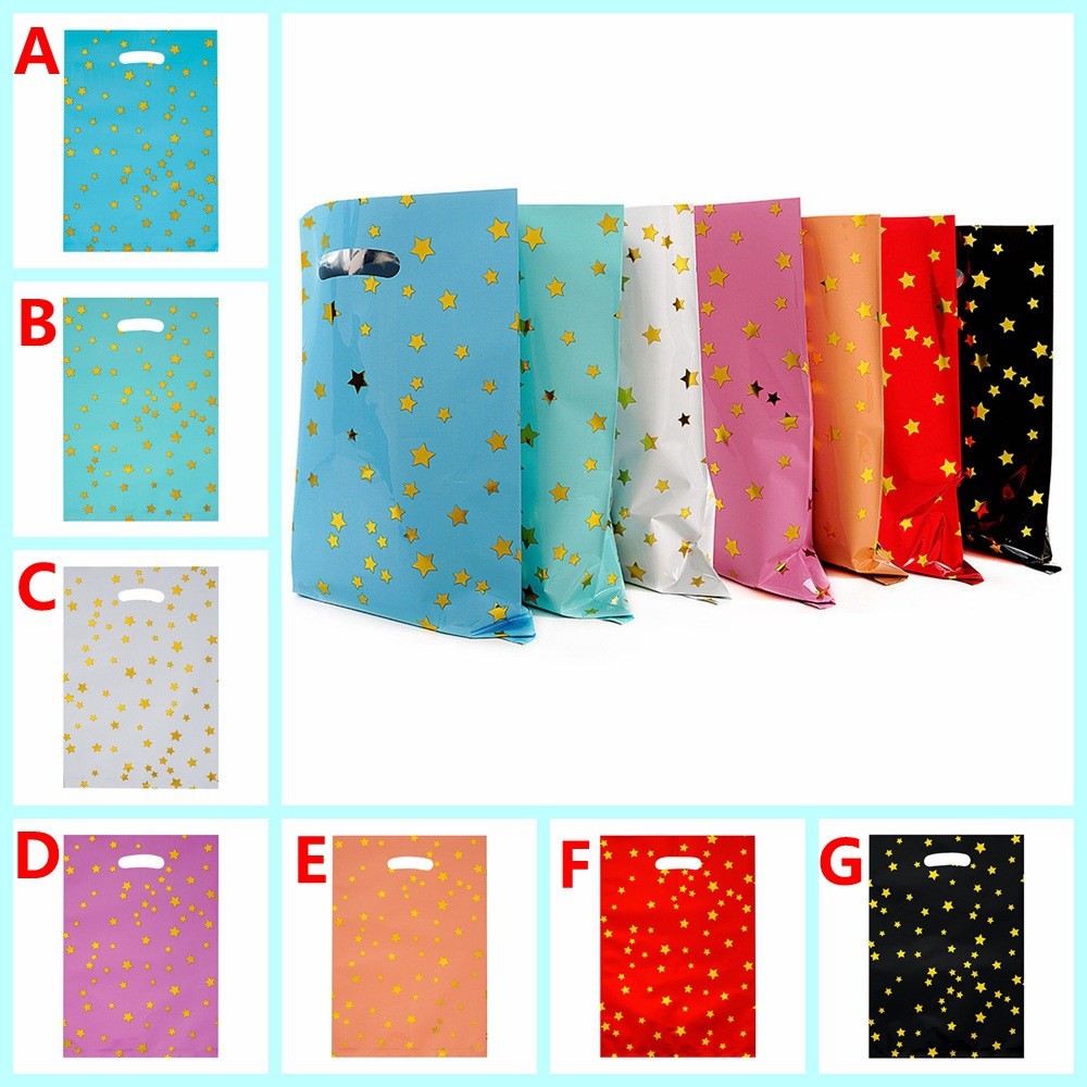 

10/20Pcs Pure Color Small Five-pointed Star Party Decoration Aluminum Film Bag Candy Bag Birthday Wedding Banquet Gift Bag