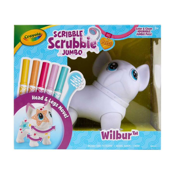 

Crayola Scribble Scrubbie Jumbo Pets Big Wilbur 5ct (1 Pet + 5 Markers + 1 Brush)